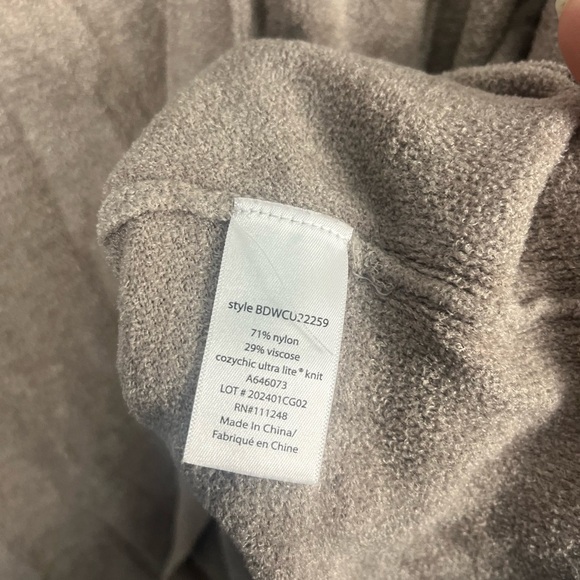 Barefoot Dreams CozyChic Ultra Lite long Sleeve Cardigan in beach rock size 2x - Picture 4 of 6